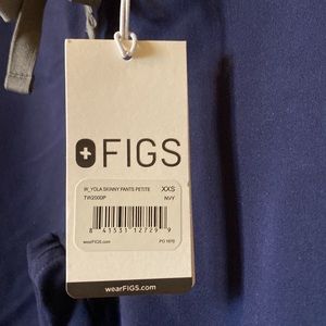 Figs Petite Yola Skinny Scrub Pants - Navy